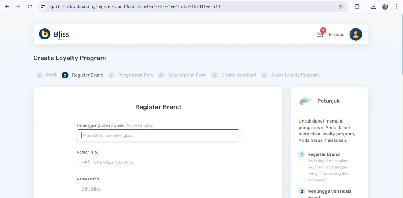 input loyalty program bliss